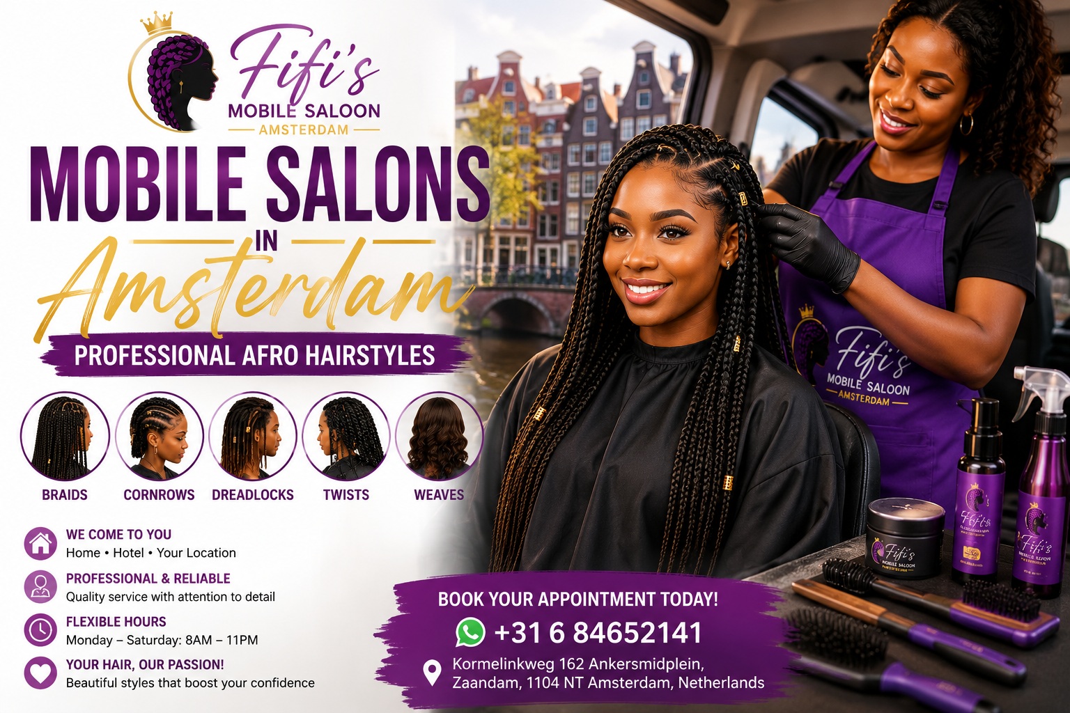 Mobile Salons in Amsterdam: A Guide to Beautiful Afro Hairstyles- 101